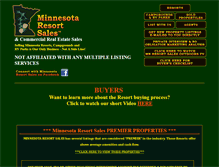 Tablet Screenshot of mnresortsales.com